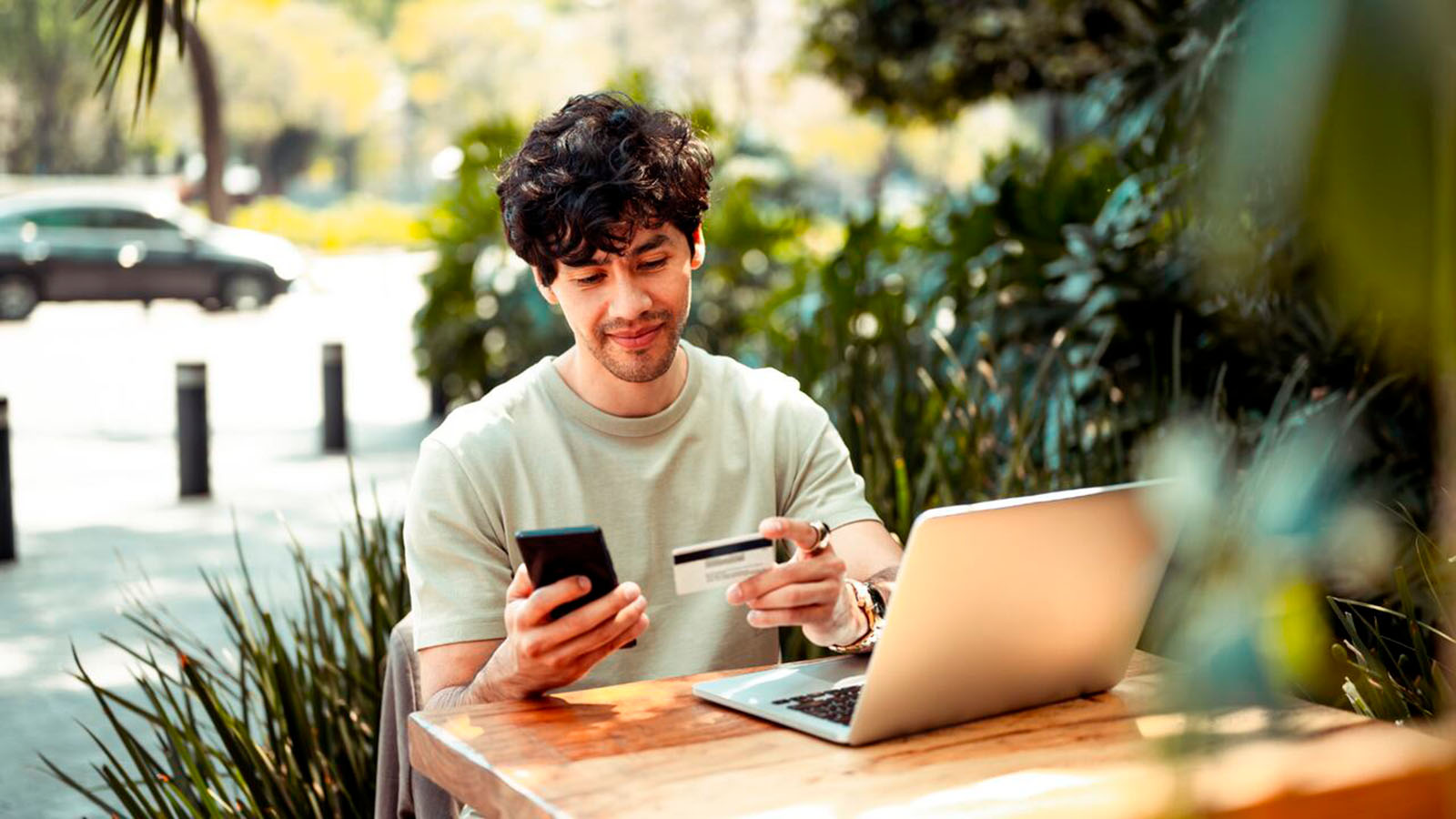 man with laptop